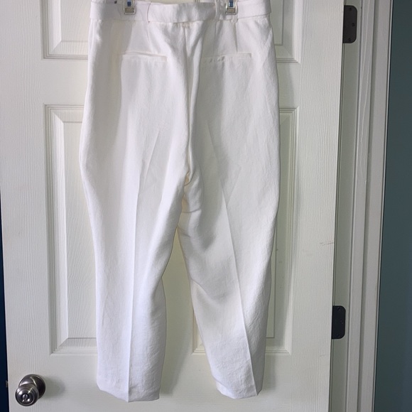 Express High Waisted Textured Belted Ankle Pant - Picture 5 of 12